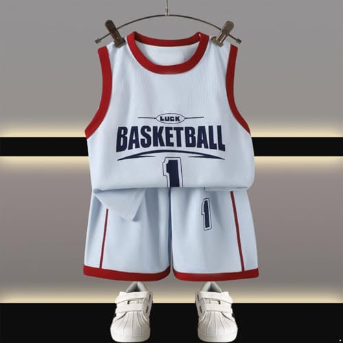 Newborn Baby Infant Toddler Boys 2 Piece Basketball Performance Tank Top and Mesh Shorts Set4