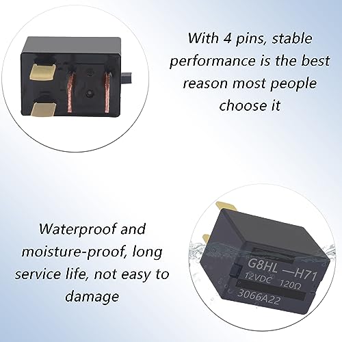 Image of 2PCS Automotive Relay OEM#G8HL-H71 39794-SDA-A03,4 Pin 12V Relay Compatible with Honda Accord Civic Odyssey CR-V,Professional Car Accessories AC Relays