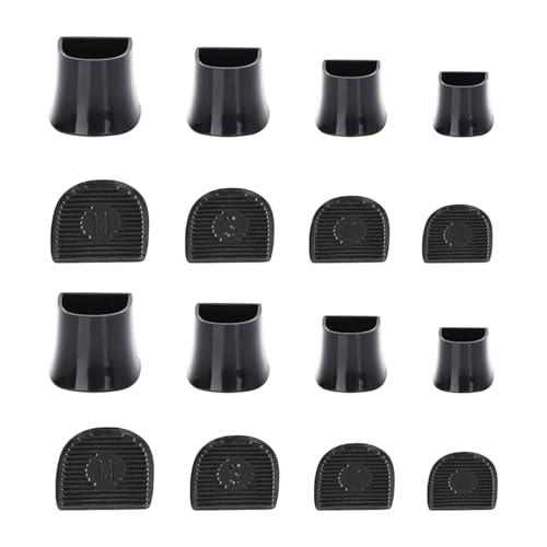 Harilla 16 Piezas Protectores de Tacón Alto para Zapatos Femeninos Cubre Tacones Reutilizables en U Copas Reduce Ruido Adecuado para al Aire, Negro