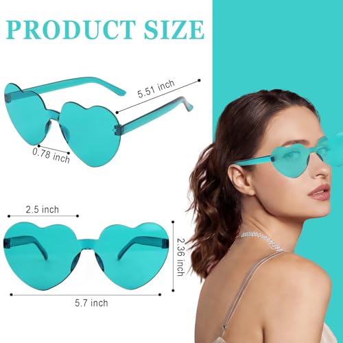 Image of Heart Sunglasses 12 /18 /24 Pcs Heart Shaped Glasses for Women Cute Funny Party Glasses Party Favors Accessories