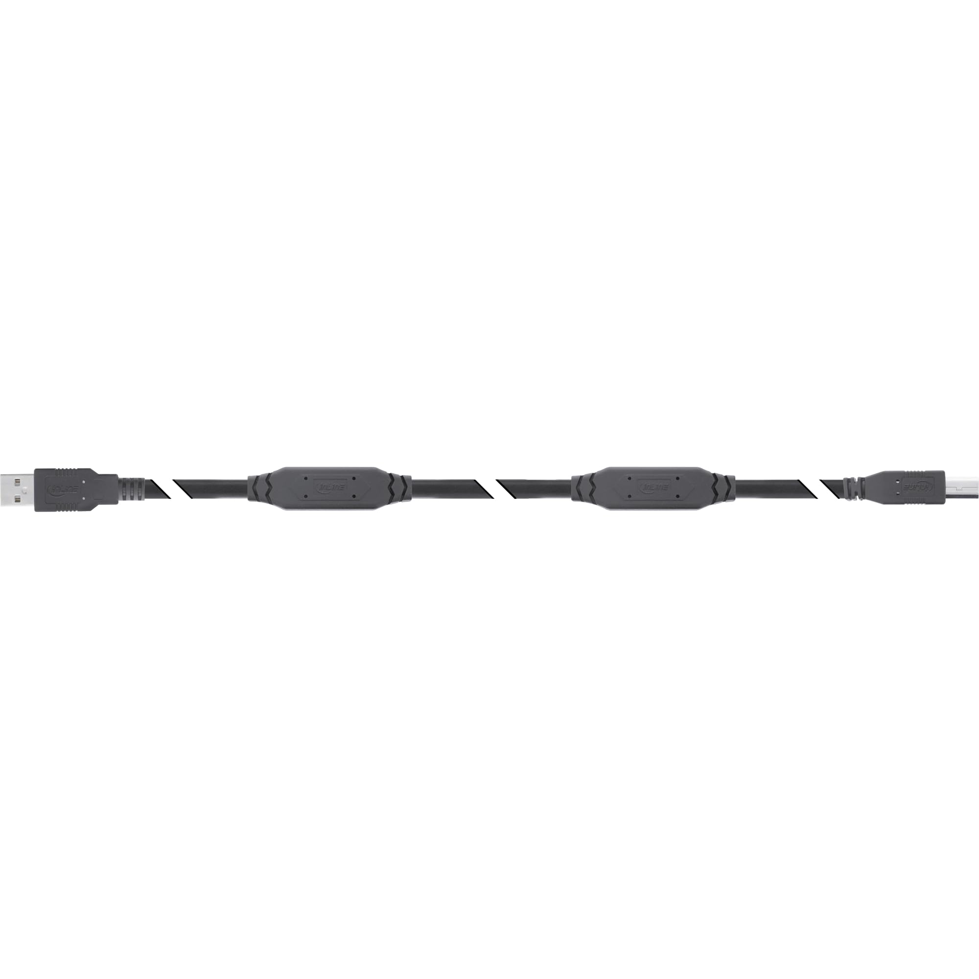 InLine® Cavo attivo USB 2.0 con amplificazione del segnale, da USB-A a USB-B, prolunga cavo stampante, 25 m, 34514A