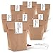 Logbuch-Verlag 25 kleine braune Geschenktüten + Aufkleber Herz rot DANKE Text Verpackung kleine Geschenke Mitgebseltüten Hochzeitstüte Geburtstagstüte Mitgebsel braun