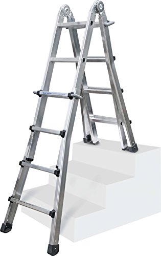 Preisvergleich Produktbild ILLER-LEITER Geis&Knoblauch Teleskopleiter 64204 Levelmaster 4x4 St. Sprossenleiter 4039665012581