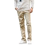 [カケヤ ジーンズ] パイプドステム ストレート 岡山 国産 メンズ 美脚 チノパン ベージュ【02：裾上げ無し(股下85cm)】