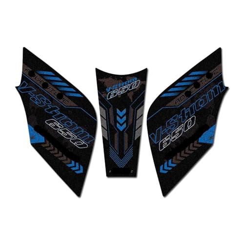 Stickers réservoir pour V-Strom 650 XT protection anti-dérapante bleue