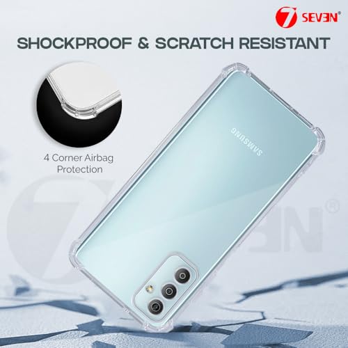 Image of 7SEVEN Back Cover for Samsung Galaxy M23 | F23 5G Transparent Mobile Back Case Shock Proof Design Camera Edges Protection Crystal Clear Phone Case Silicon Soft TPU and Flexible Bumper Phone Cover