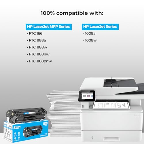 Image of Foxin FTC 166A Toner Cartridge | Compatible with W1660A HP Laser 1008a /1008w, MFP 1188a /1188w /1188pnw, LaserJet 1188nw | Monochrome Laser HP Printer Cartridge with Chip | High Page Yield - 1500