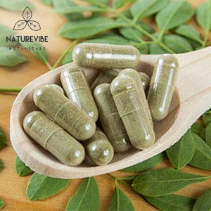 Naturevibe Botanicals Moringa (180) And Neem Leaf Powder (180) Capsules Combo | Veg Capsules | Gluten Free | Helps In Weight Loss | 100% #TOP5