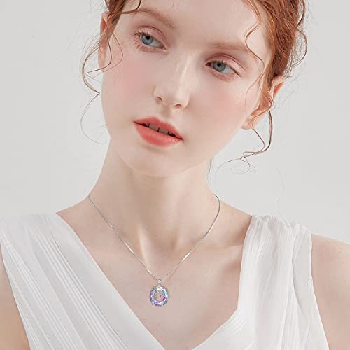 TOUPOP Flamingo Gifts for Women 925 Sterling Silver Flamingo Necklace Palm Tree Pendant Crystal Flamingo Jewelry Birthday Valentines Day Gifts for Women Her Girlfriend2