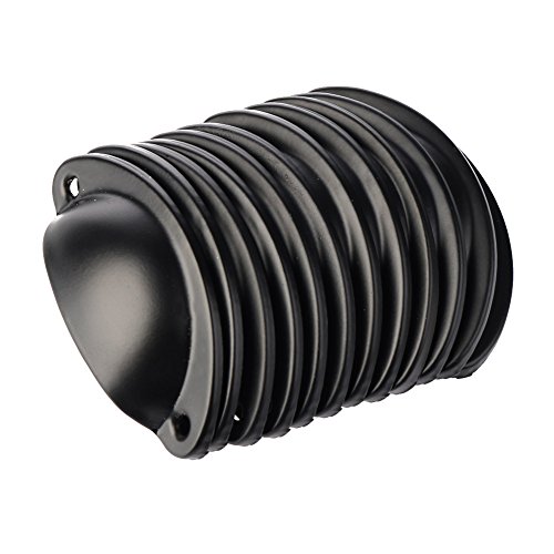 12 Poignée de Coquille Vintage pour Tiroir Armoire Meuble Cuisine, Fer Incurvé Bouton de Porte de Placard Retro 8,2 cm x 3,5 cm Noir