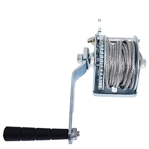 Kimllier Heavy Duty Hand Winch 600Lbs Two-Way Adjustable Boat Trailer Winch With 8M Steel Cable, Crank Cable Gear Winch With Hook Fit For Boat Trailer Or Atv #TOP1