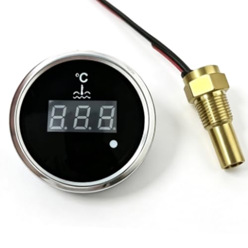 Medidor digital de temperatura de agua en acero inoxidable resistente 12V