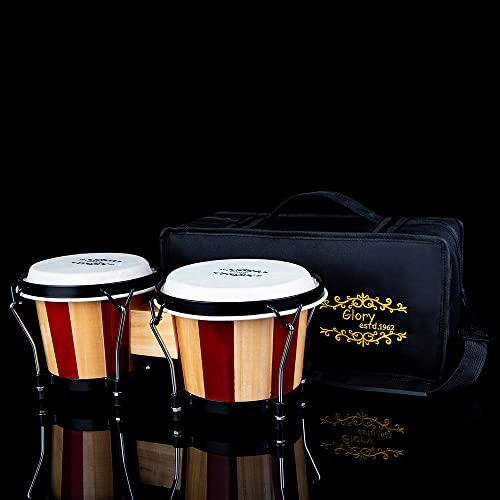 image for GLORY ESTD. 1962 Glory Bongo Drums 6” and 7” Wood Percussion Instr
