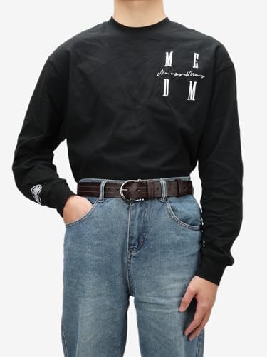 Italian Full Grain Braided Genuine Leather Belt, Western Cowboy Work Style3