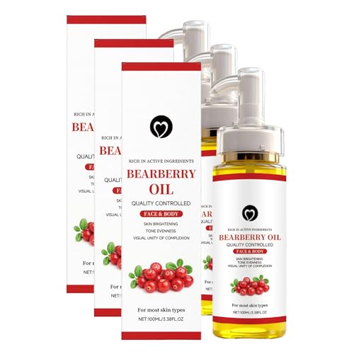 Huile de Busserole Eclaircissante, Alpha Arbutin Dark Spot Correcting Glow Serum, Huilé de Busserole Eclaircissante Peau Noire, Huilé pour le Corps, Hydratation & éclat Naturel (3PCS)