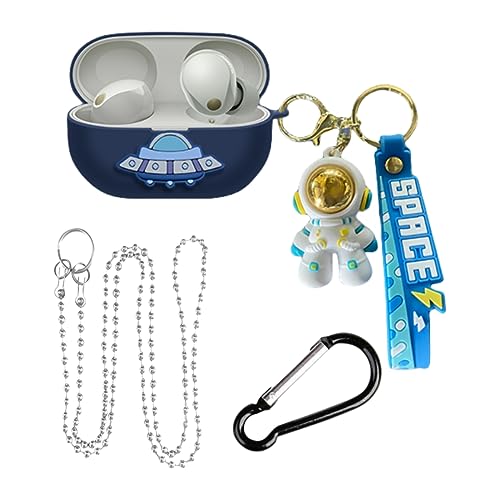 For WF-1000XM5 用の ケース カバー シリコン 傷防止 落下防止 耐衝撃 装着充電可能 防水 防塵 創造性 かわいい 人気 漫画 保護カバー ワイヤレスノイズキャンセリングイヤホン WF-1000XM5 対応 (A12)