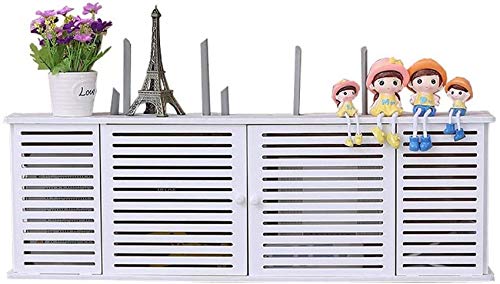 Multifunktionale Wand-WLAN-Router Aufbewahrungsbox Wandmontage WiFi Multimedia Set-Top-Box Regal Weißes Wanddekorationsregal TV-Schrank