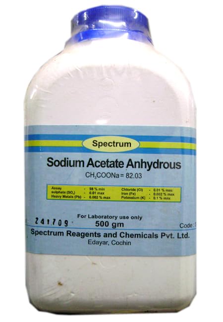SPECTRUM SODIUM ACETATE ANHYDROUS 98% 500GM (B0CGHV4PKP) Amazon Price History, Amazon Price Tracker
