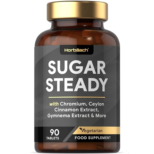 Blood Sugar Support Supplement | 90 Tablets | with Chromium, Ceylon Cinnamon Extract & Gymnema Extract | Suitable for Vegetarians | by Horbaach
