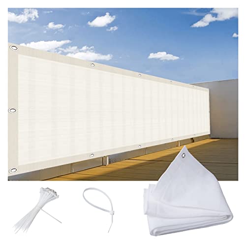 Frangivista Balcone per Protezione, Schermo per la Privacy del Giardino, Copertura per Recinzione per Muro del Cortile Esterno con Occhielli 100% HDPE Antivento Anti-invecchiamento Include Fascette p