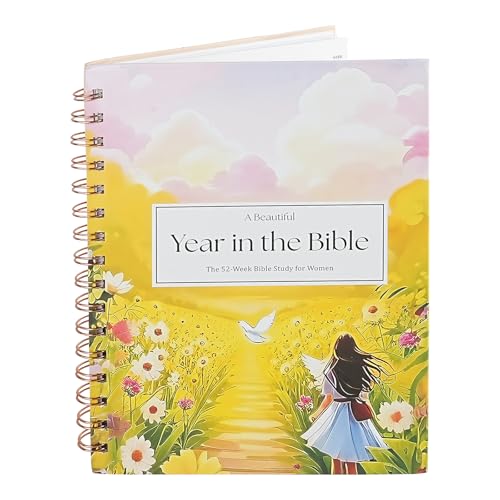 Lukymod 52-Week Bible Study Guide for Women: A Beautiful Year in The Bible Spiral Bound The Bible for Women