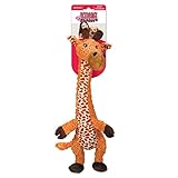 KONG Shakers Luvs Giraffe Large – Extra langes, quietschendes Hundespielzeug für große Hunde – Weiches Zerr- & Wurfspielzeug mit Plüschtier-Design für interaktiven Spielspaß