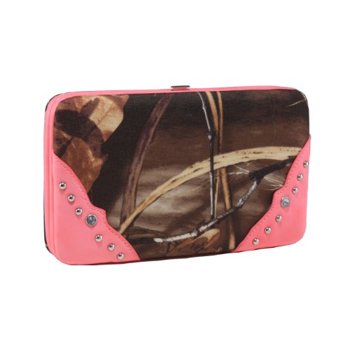 Emperia Women's Wallet/Clutch with Push Button Closure and Rhinestone Embellishments