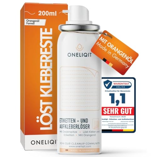 ONELIQIT® Etikettenentferner, Etikettenlöser, Klebereste Entferner mit...