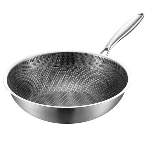 Frigideira Antiaderente Inox Premium Frita Sem Oleo Facil de Limpar Alta Durabilidade Revestimento Triplo Profissional Cabo Ergonomico Compativel com Fogao a Gas Eletrico e Inducao