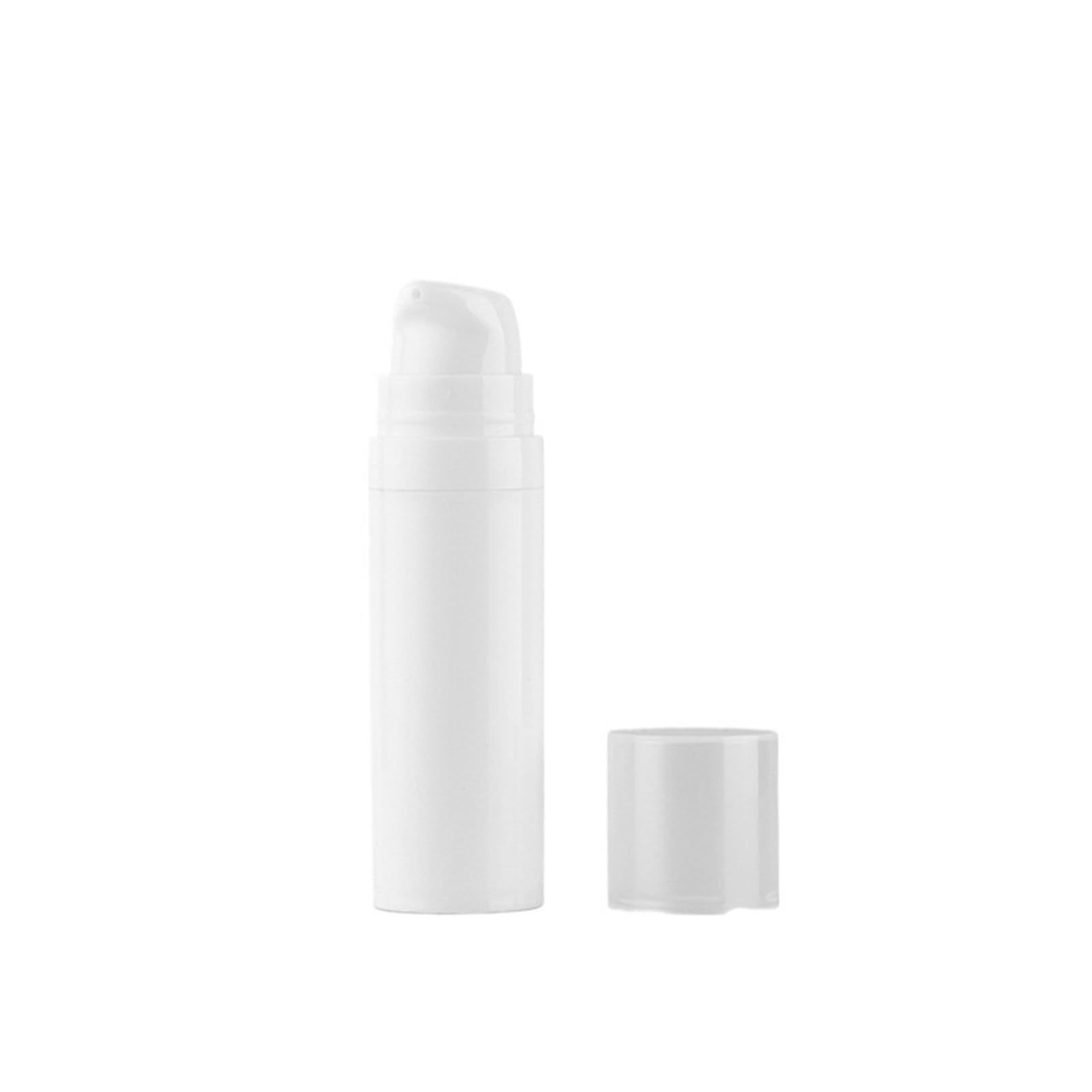 SKPVPOKOYL 5ml 10ml 15ml Refillable Airless Pump Toiletries Container Plastic Cosmetic Bottle(White 15ml)