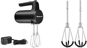 Batteur à Main Sans Fil KitchenAid 5KHMBD732 – Rouge, Occasion (fouets Inclus, Incomplet)