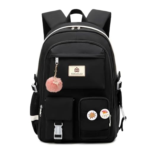 HIDDS Laptop Backpacks 15.6 Inch School Bag College Backpack Anti Theft Travel Daypack Large Bookbags for Teens Girls Women Students (Black)