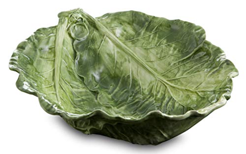 Bassano italienische Keramik Tiefe Salat- Schale- Schüssel grün...
