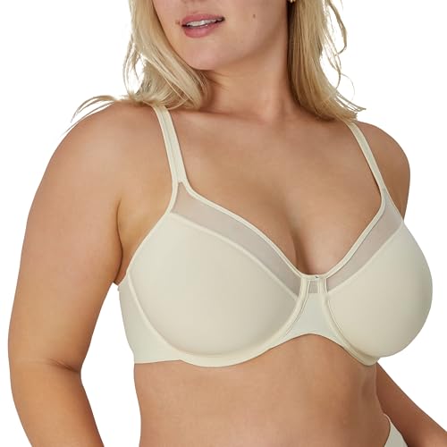Bali Women's One Smooth U Ultra Illusion Neckline Underwire Bra, Light Beige, 42B