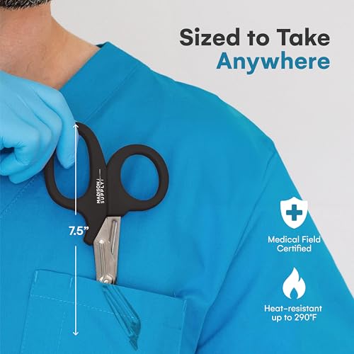 Image of Madison Supply - Medical Scissors (BlackHandle /Stainless Blades)