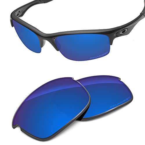 Image of Performance Replacement Lenses Compatible with Oakley Bottle Rocket OO9164 Polycarbonate Polarized Etched-Sapphire Blue