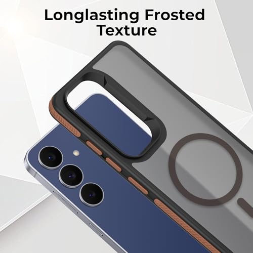 Image of A rtistque Compatible with Mag-Safe Frosted Ultra Matte Back Cover Case for Samsung Galaxy S25 FE 5G | Smooth Sides Grip | Protective Design | Raised Camera Edges | Samsung S25 Fe Back Cover - Brown