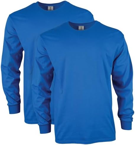 Gildan Men's Ultra Cotton Long Sleeve T-Shirt, 2-Pack – Super Soft & Durable Everyday Wear - View #9