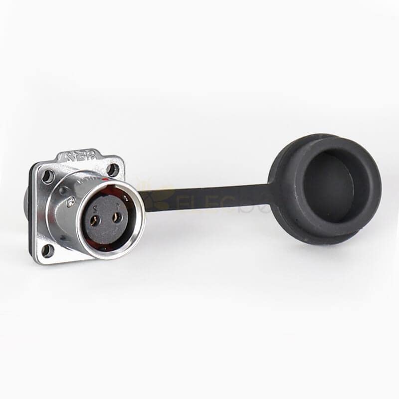 SF12 2 Pin Plug+Socket Waterproof 4-Hole Flange Industrial Metal Aviation Circular Quick Push-Pull