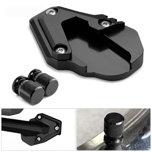 Plaque d'extension de support latéral BMW R1300RT béquille stable noire - 2