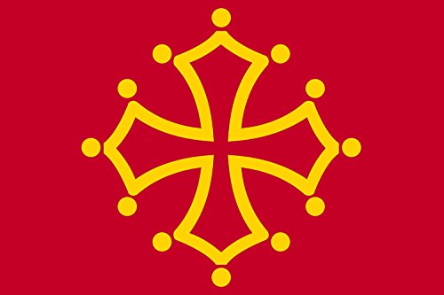 Drapeau Midi-Pyrénées de qualité supérieure au format paysage - 2