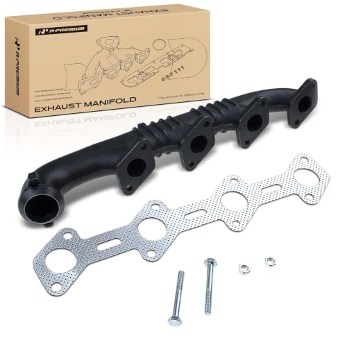 A-Premium [8Cyl 6.0L] Right Engine Exhaust Manifold Kit W/Gasket & Bolts & Nuts Compatible with Ford F-250 F-350 F-450 F-550 Super Duty & IC Corporation & International Harvester Models & More by A-Premium - Used condition - US$49.10