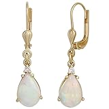 diamant opal 2018 Besetzt mit 2 Opaleb und 2 Diamant-Brillanten mit einem Gesamtgewicht von 0,04 ct