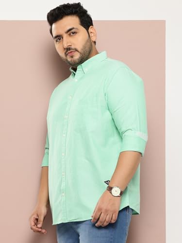 Image of Thomas Scott Men's | Plus Size | Regular Fit | Long Sleeves | Button-Down Collar | Oxford Fabric | Casual | Shirts for Men