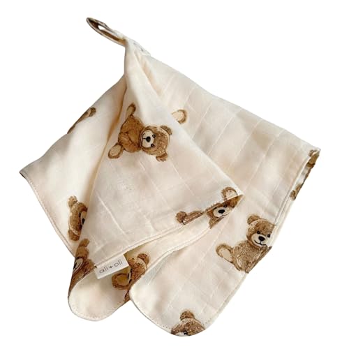 Ali+Oli Security Blanket for Baby – Teddy Bear Pacifier Holder, ...