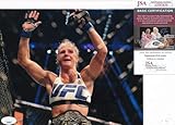 HOLLY HOLM signed (UFC FIGHTING) MMA KICKBOXING 8X10 photo JSA COA AH95830 - Autographed UFC Photos