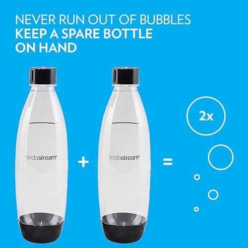 Image of sodastream 1L Pack Dishwasher Safe Slim Bottle (Black) (Pack of 8)