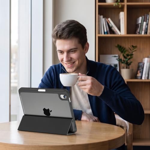 Image of ProCase Smart Case for iPad mini 7 A17 Pro 2024 /Mini 6 2021 8.3 inch -Black | Slim iPad Mini 7th /6th Gen Case with Pencil Holder Hard Back Cover for iPad Mini 8.3 Inch 7th Gen /6th Gen
