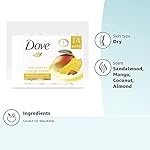 Dove Beauty Bar With Mango Butter 14 Bars To Moisturize Dry Skin More Moisturizing Than Bar Soap 3.75 oz - Image 4