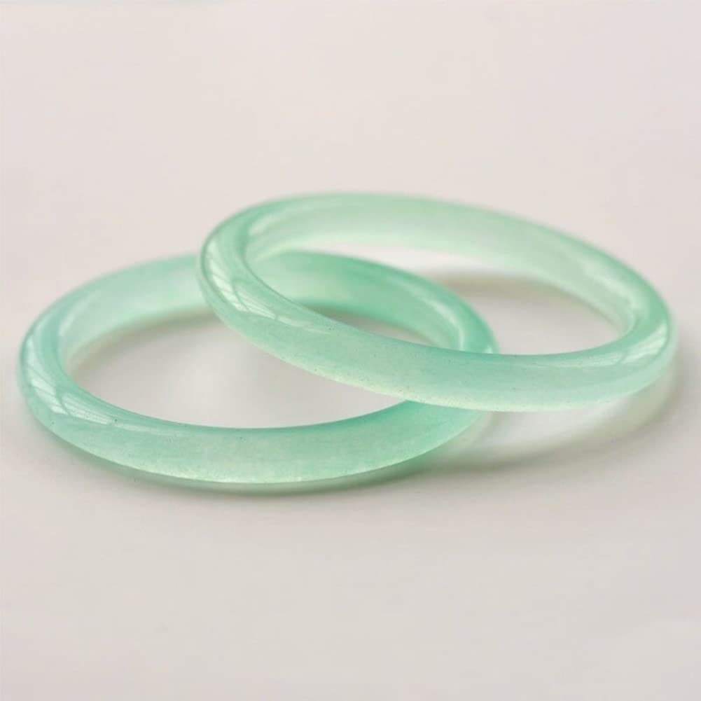 Bracciale di giadagiada,bracciali da Donna Bracciale Rigido in Giada da Donna. Bracciale Rigido Rotondo Sottile Verde Naturale Autentico, Regalo for Ragazza